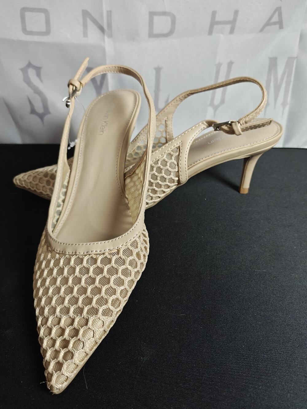 CALVIN KLEIN Women's 7 Derina Woven Slingback Pumps